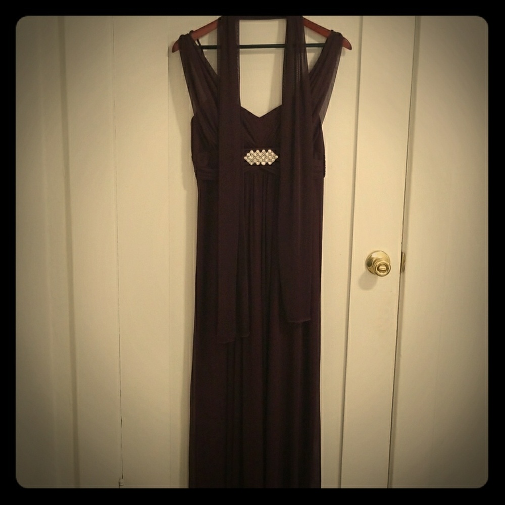 Large long Purple Party Gown